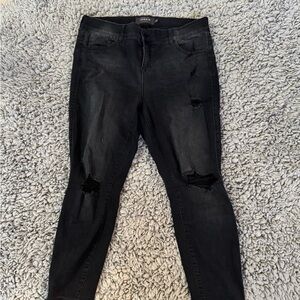 Torrid Bombshell Skinny Black Women’s Distressed Jeans